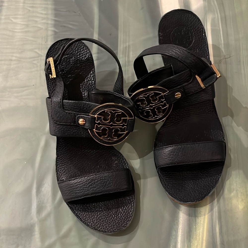 Tory Burch navy wedge